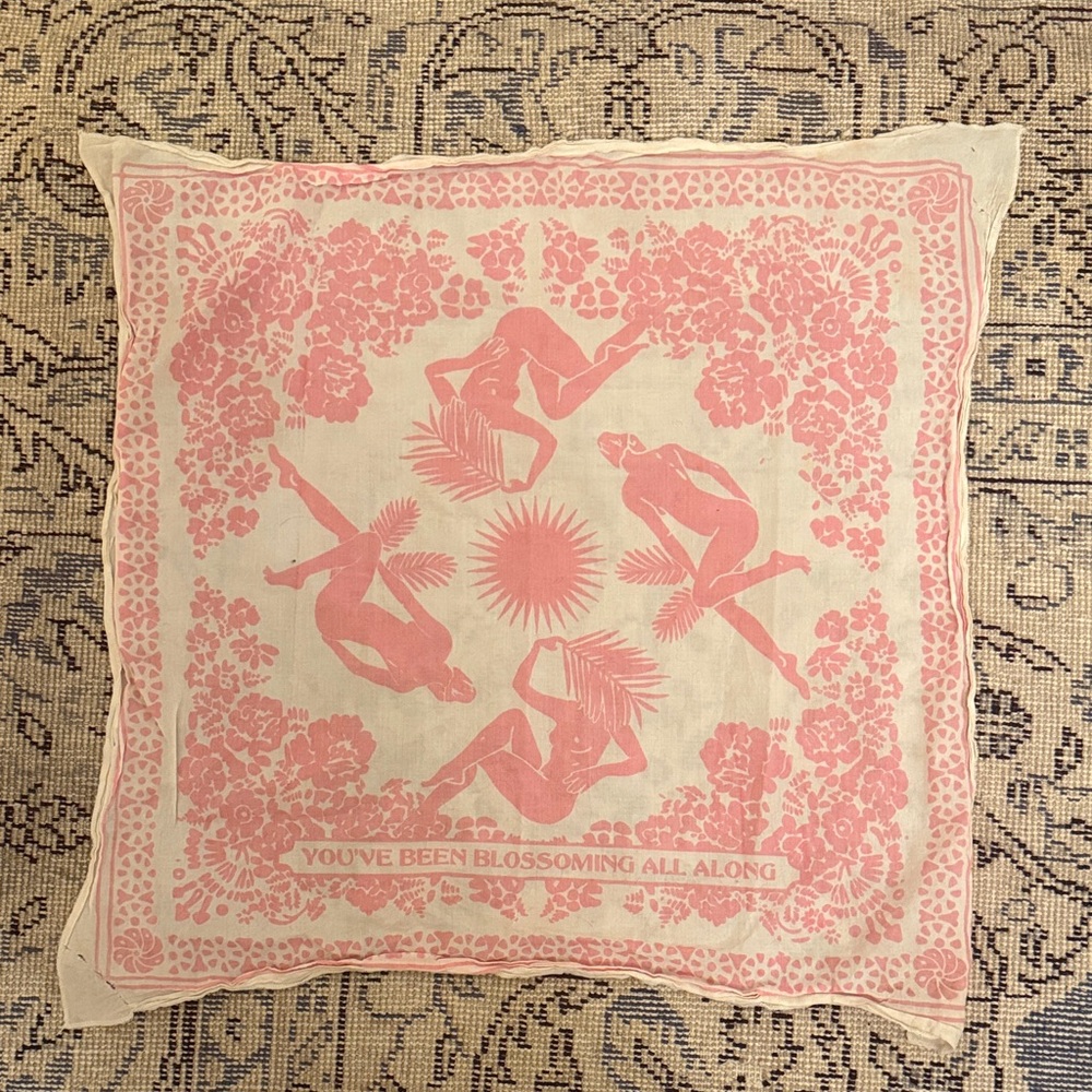 Christy Dawn Pink and Cream Graphic Scarf Bandana